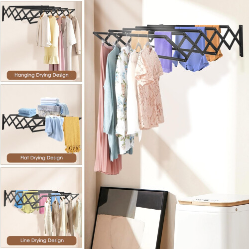 Wall Mounted Clothes Drying Rack 1