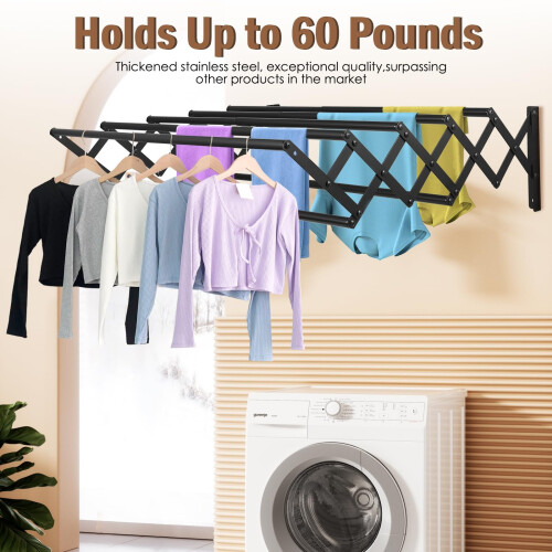 Wall Mounted Clothes Drying Rack 2