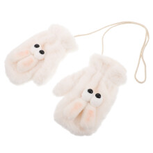 Een Paar Vrouwen Faux Muffen Winterhandschoenen