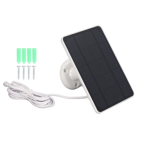 (White) Solarpanel 4W Ladegerät Micro-USB für Kamera
