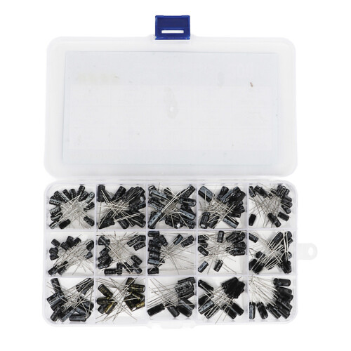 200PCS 15 Value Electrolytic Capacitor Kit 0.1-220UF