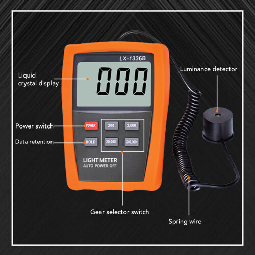 LCD Digital Illuminance Light Meter Auto Power Off 1