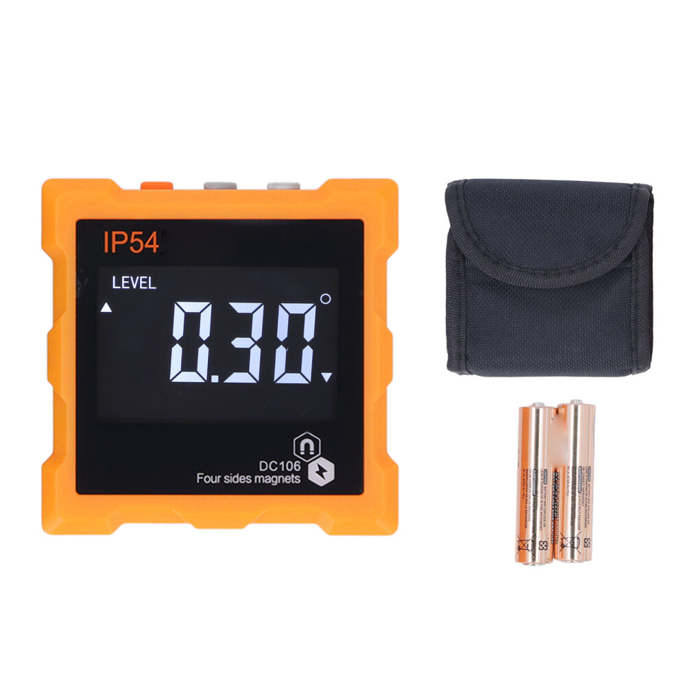 (Orange) IP54 Angle Finder 4x90 LCD Digital Magnetic 360 1300mAh Orange-image-OPC-PMBYVWT-NEW
