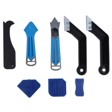 Silikon-Fugenabzieher-Set mit Winkelgriff für Glas-Kleber