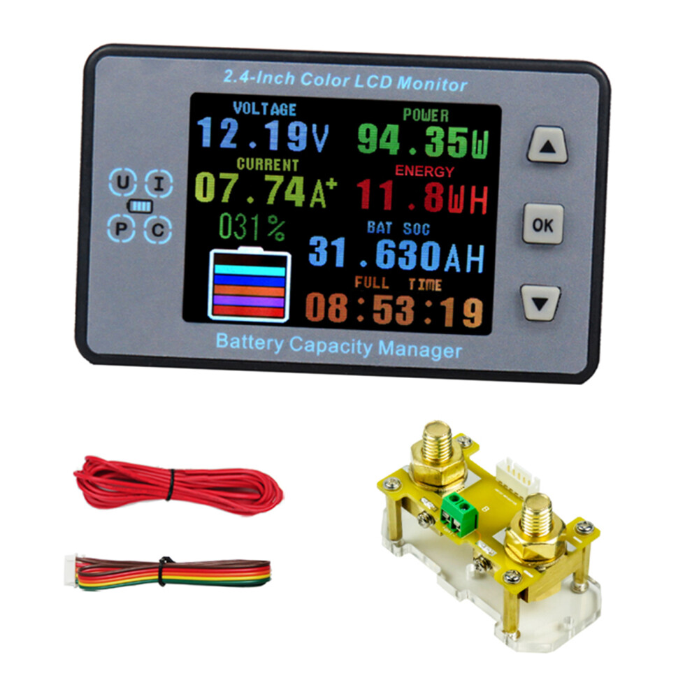 2.4Inch Color Lcd Coulometer For Ev Rv Battery Bidirectional 323163320502