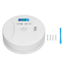 Smoke Detector High Sensitivity Fire Alarm LCD CO Detection