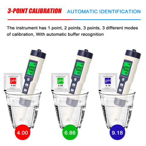5-in-1-Messgerät pH/EC/TDS/Salzgehalt/Thermometer