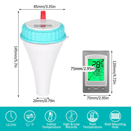Drahtloser schwimmender Pool-Thermometer digital hochgenau