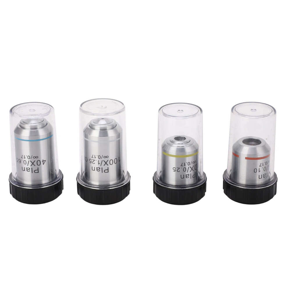 Microscope Objective Lens 4X 10X 40X 100X Achromatic 20.2Mm Rms 323163328119
