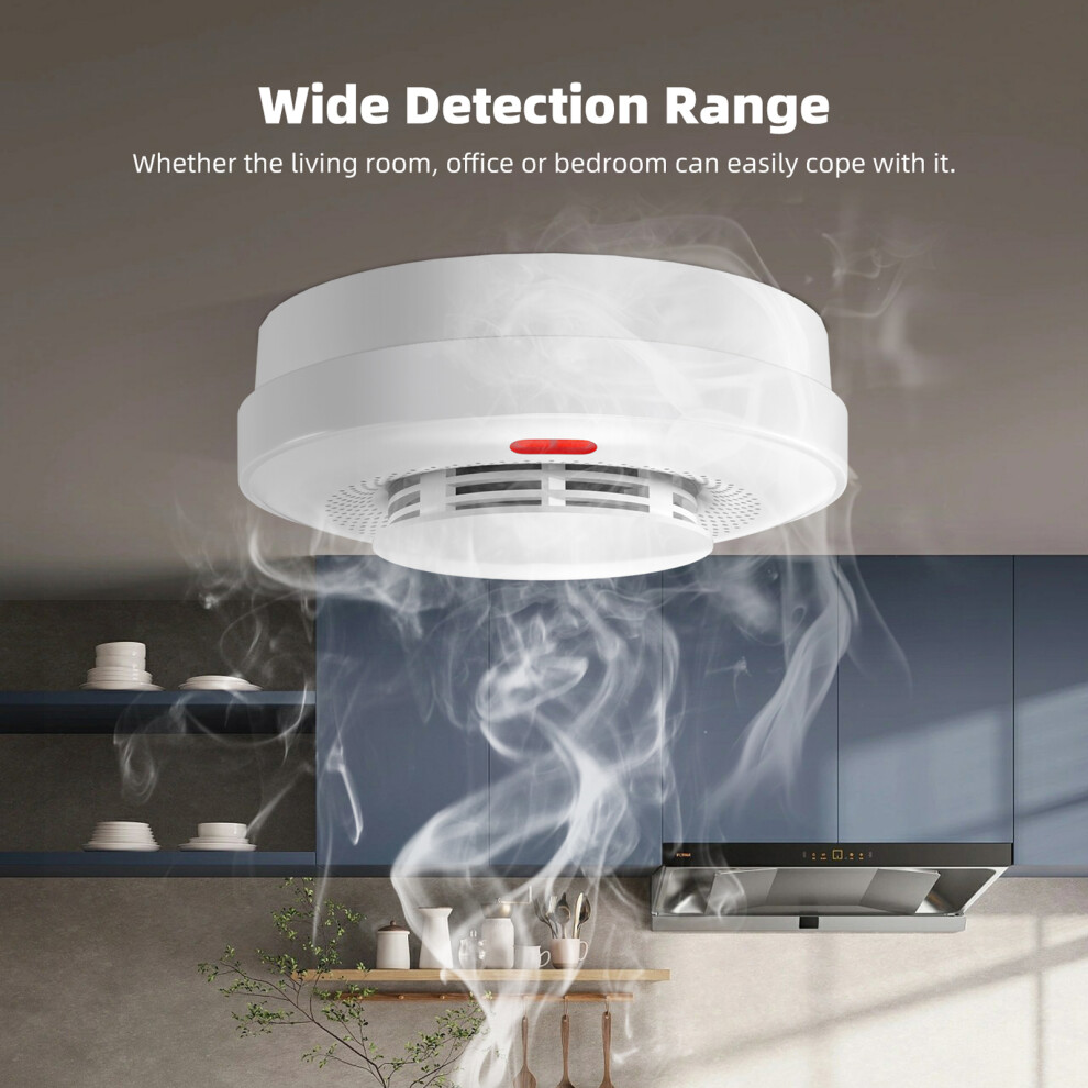 Tuya Wifi Smoke Detector Fire Alarm App Remote Push With Cancel 323163329253