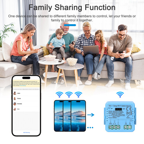 Tuya WiFi 1-Gang-Taster App Remote Alexa 2