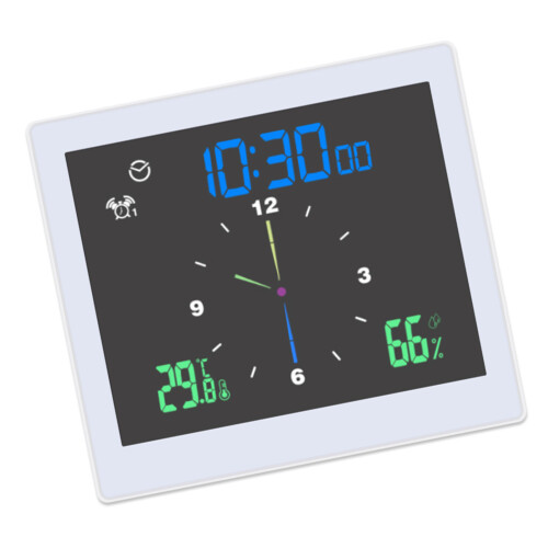 Waterproof Digital Clock Thermometer Hygrometer LCD Dual Alarms 1