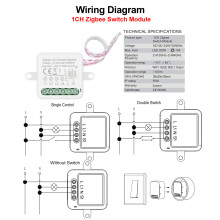 Zigbee Smart Switch 1CH 2-Way Alexa