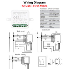 Zigbee Smart Switch 3CH 2-Way Alexa