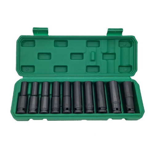 10 Pcs 1/2 Socket Set 10mm-24mm Hex Electric Wrench Impact Set 1