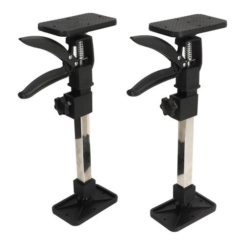 2x Teleskopische Stützschieber Edelstahl Verstellbar 1