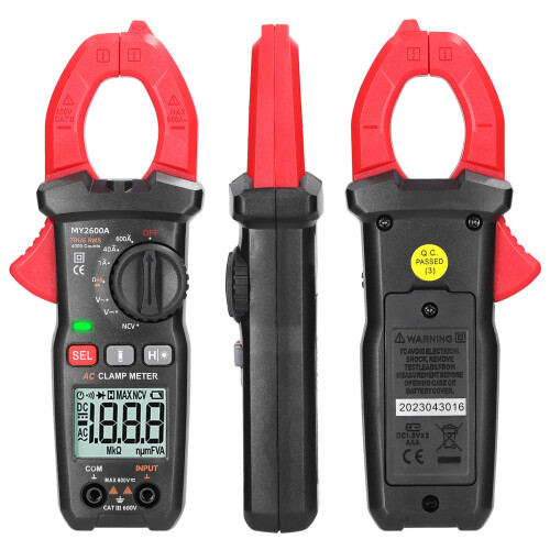 Digital Clamp Meter 600V Multifunction Tester NCV Current Resistance 2