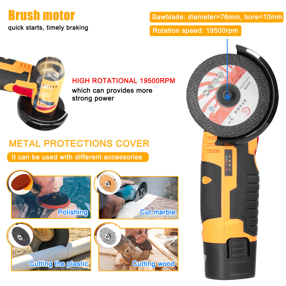 19500Rpm Electric Handheld Mini Grinder For Tile Wood Stone Steel 323163330426