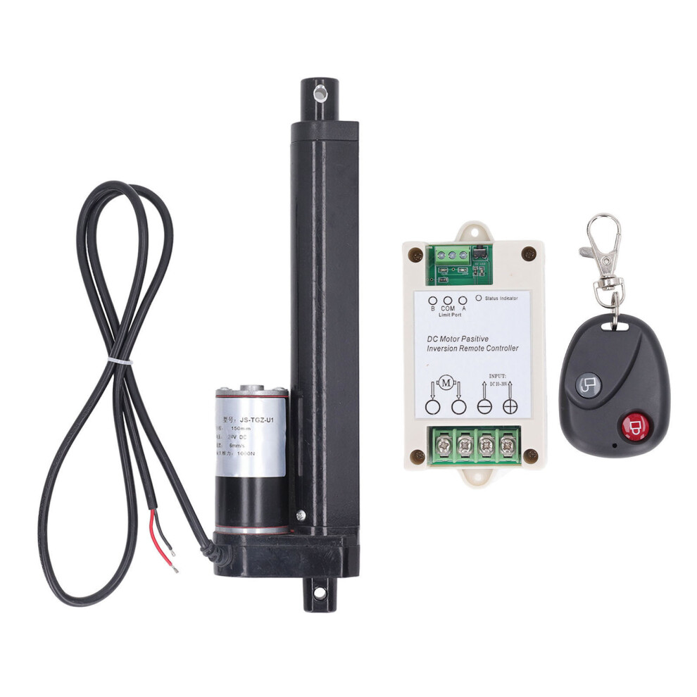 Black (With Controller Remote Control) Electric Linear Actuator 1000N 150Mm 24Vdc With Controller