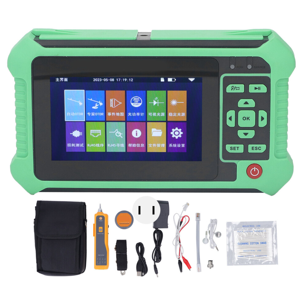 (Eu Plug 100Â240V) Otdr Optical Tester 4.3In Touch 1550Nm Fiber Finder Us Plug 100-240V 323163324975