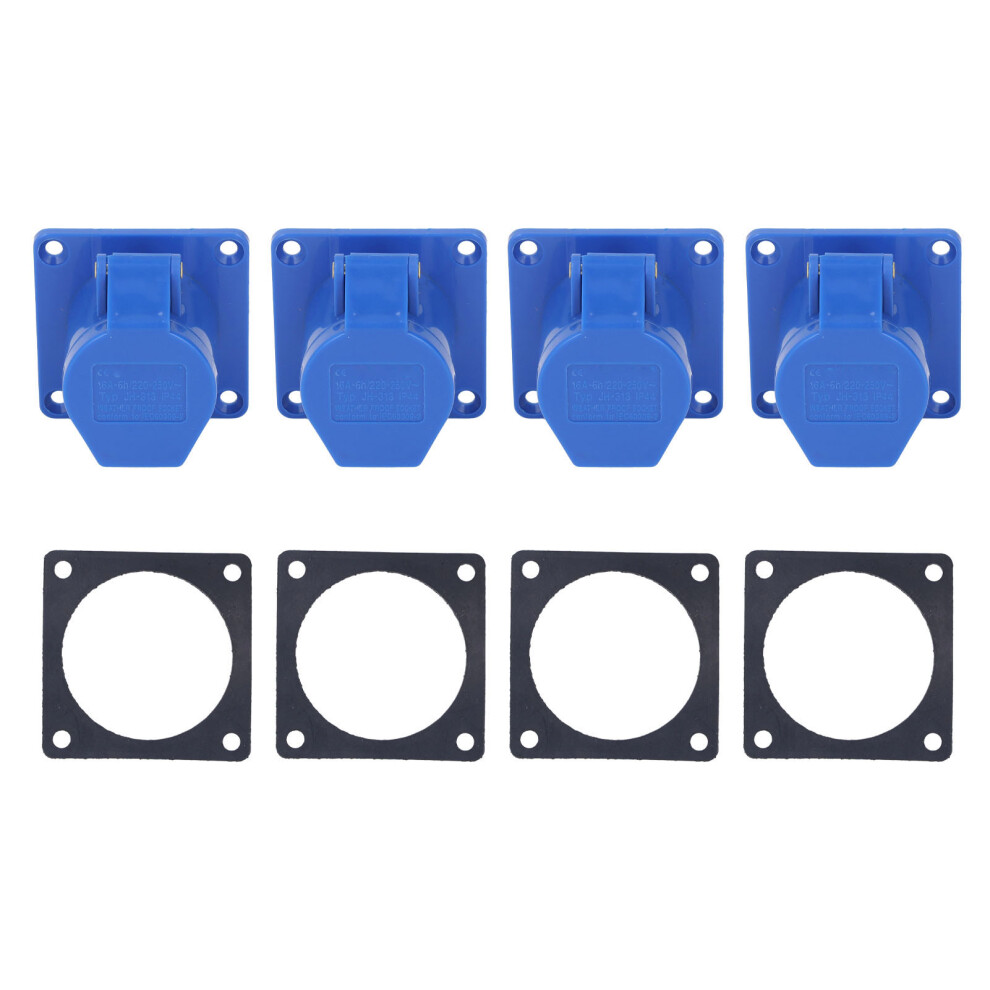 4 Sets 3 Pin 16A Ip44 Waterproof Concealed Outlet 220-250V 323163321486