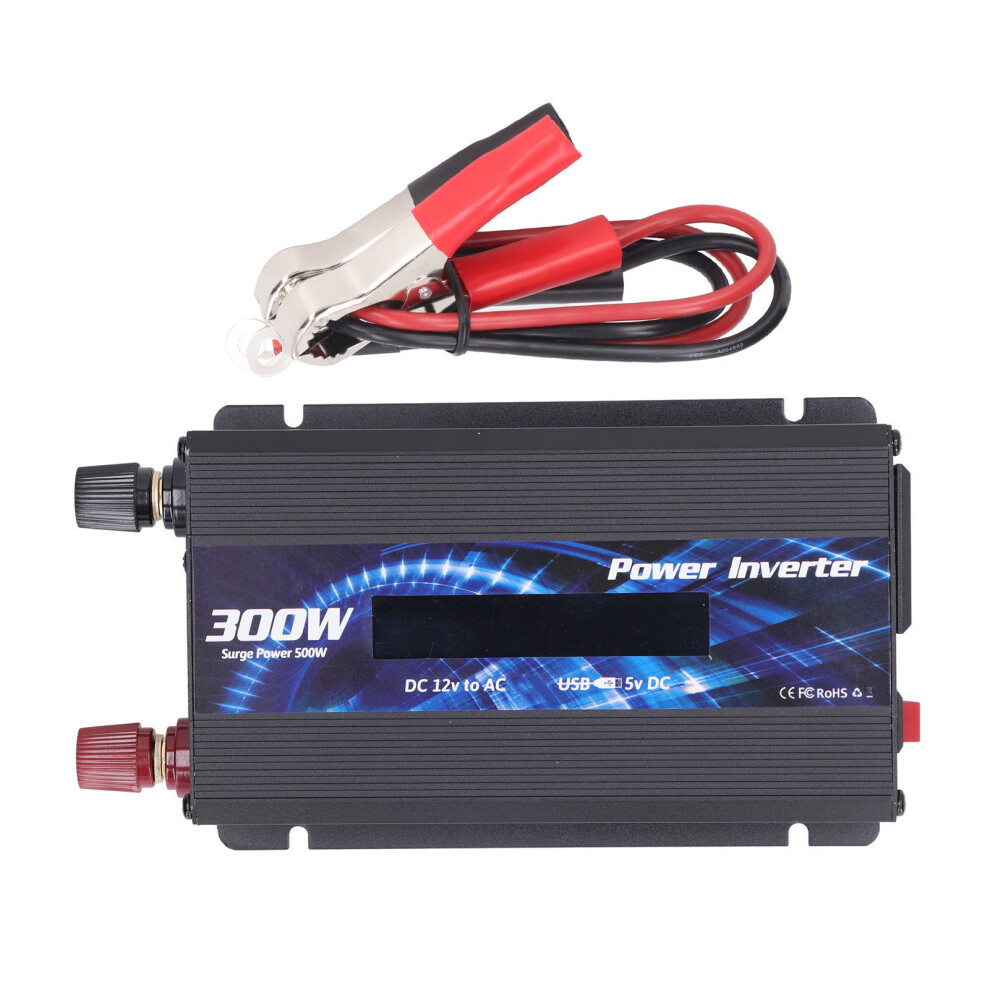 (Red) Car Power Inverter 300W Dc12v To Ac110v Modified Sine Wave Usb Red 323163333335