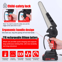 21V 8" Portable Brushless Electric Pruning Saw One-handed Garden Tool