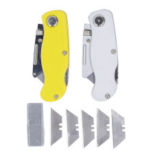 2 Pcs Folding Utility Knife Aluminum Alloy 10 Blades Portable