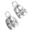 2x Doppelrollenblock M32 Edelstahl 360 drehbar 3