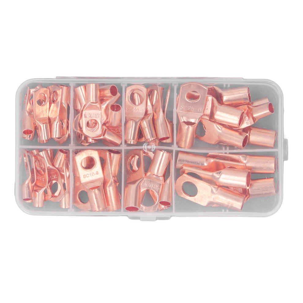 60 Pcs Wire Lug Sc6 To 25 Tinned Copper Terminal Connector 323163329758