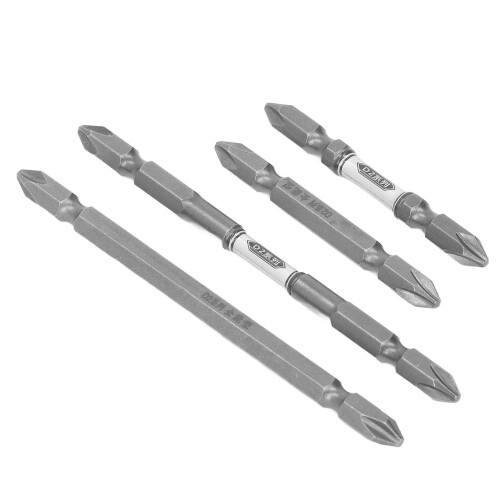 4x Magnetische Schraubendreherbits Doppelkopf Alloy 1