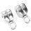 2x Doppelrollenblock M32 Edelstahl 360 drehbar 2