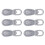 6x M15 Edelstahl-Einrollenblock rostfrei drehbar 2