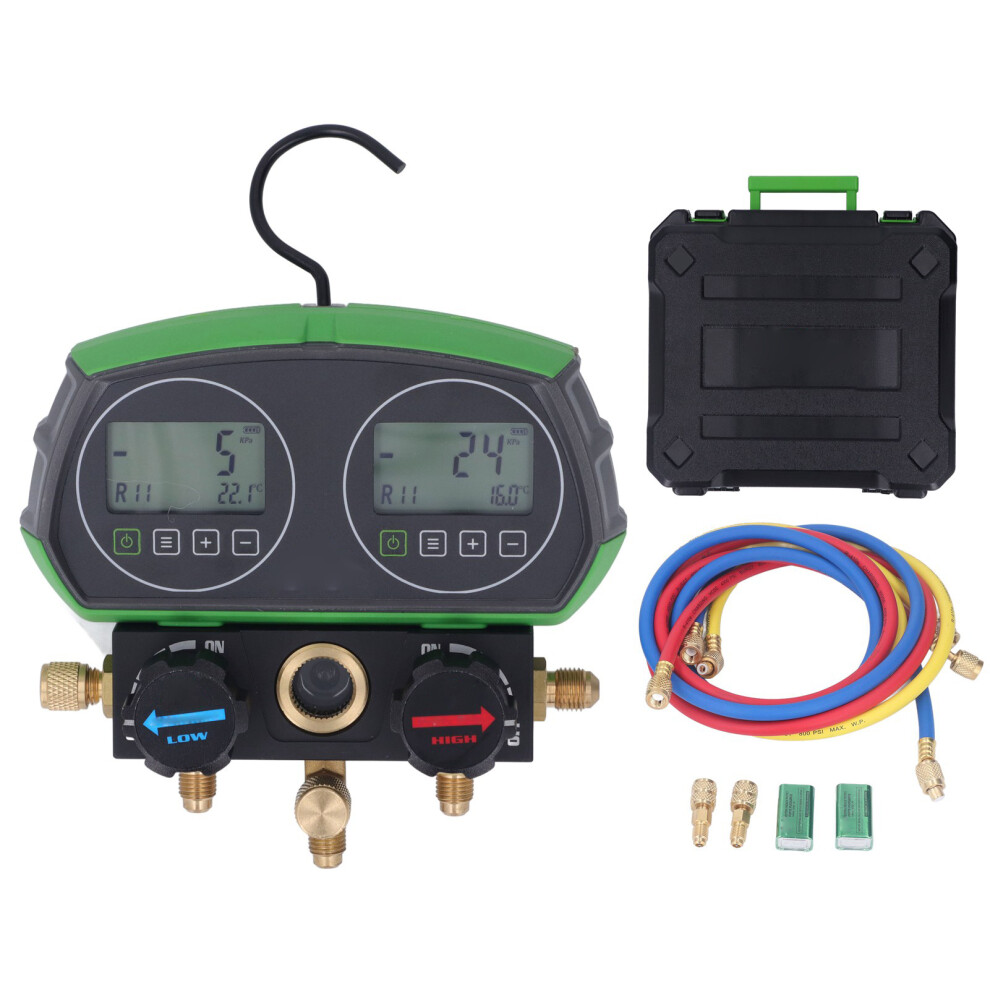 Digital Manifold Gauge Set 2 Valve Hvac Leakage Tester 3 Hoses 323163321684
