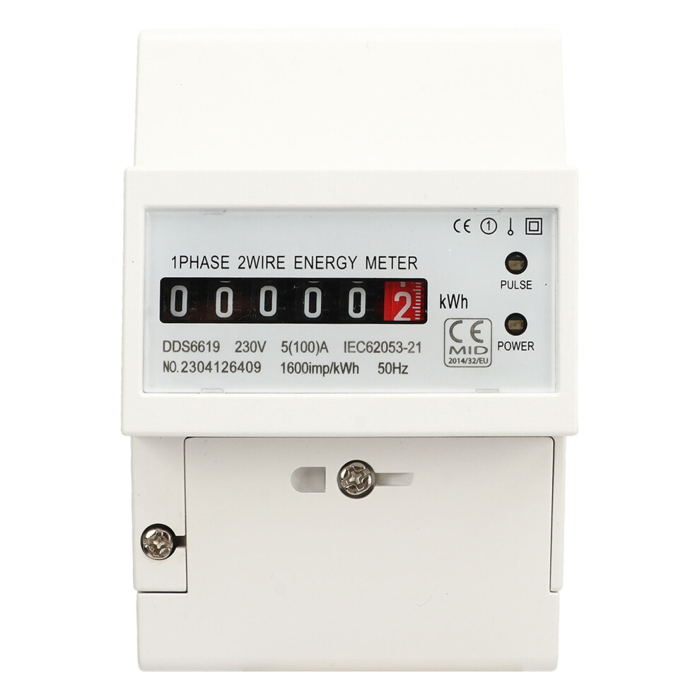 Single Phase Din Rail Energy Meter 230V 5(100)A Power Monitor 323163321691