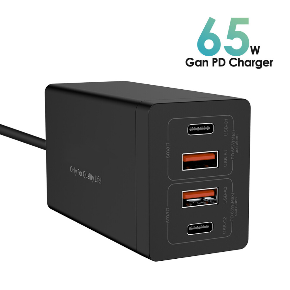 65W 4-Port Usb Gan Charger Qc4.0 Pd3.0 Type-C Wall Charger 323163335247