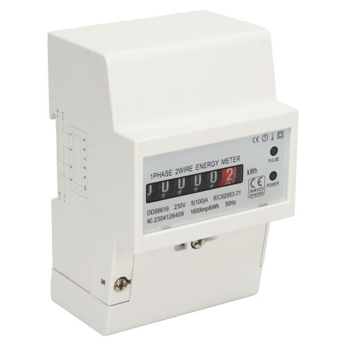 Einphasiger DIN-Schienen-Energiemessgerät 230V 5(100)A Strommonitor 1