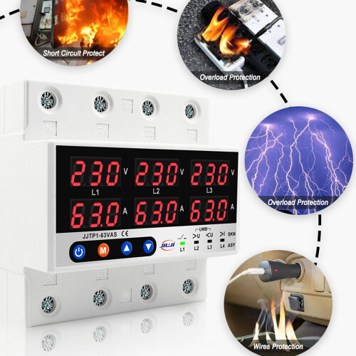 Dreiphasen-Schutzgerät für Spannung/Strom Auto-Reset 2