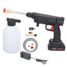 (EU Plug) Cordless Pressure Washer 450PSI 2 1.3Ah Battery for Car Fence Cleaning