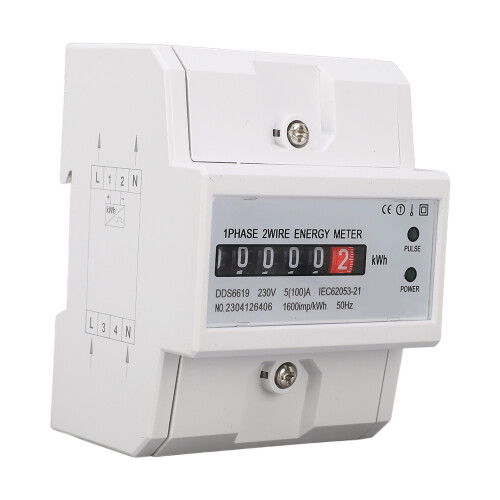 Einphasen-Energiemessgerät Din-Schiene Multimeter Stromspannungsmesser 2