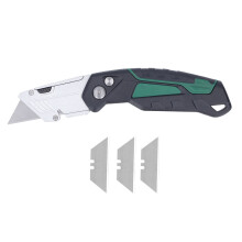 Foldable Box Cutter High Hardness Steel Plastic Handle Utility Knife