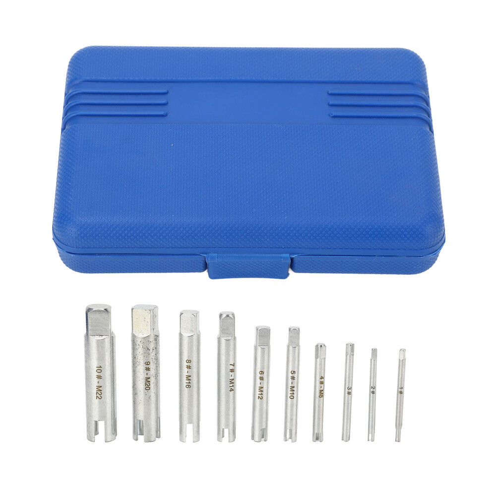 10Pcs Screw Tap Extractor Set Quenched Alloy Steel Broken Screw Tool 323163329024