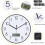 12" Silent LCD Digital Wall Clock with Date & Temp 4
