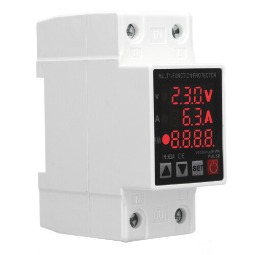 Over Under Voltage Protector Self Resetting 220V 63A 1