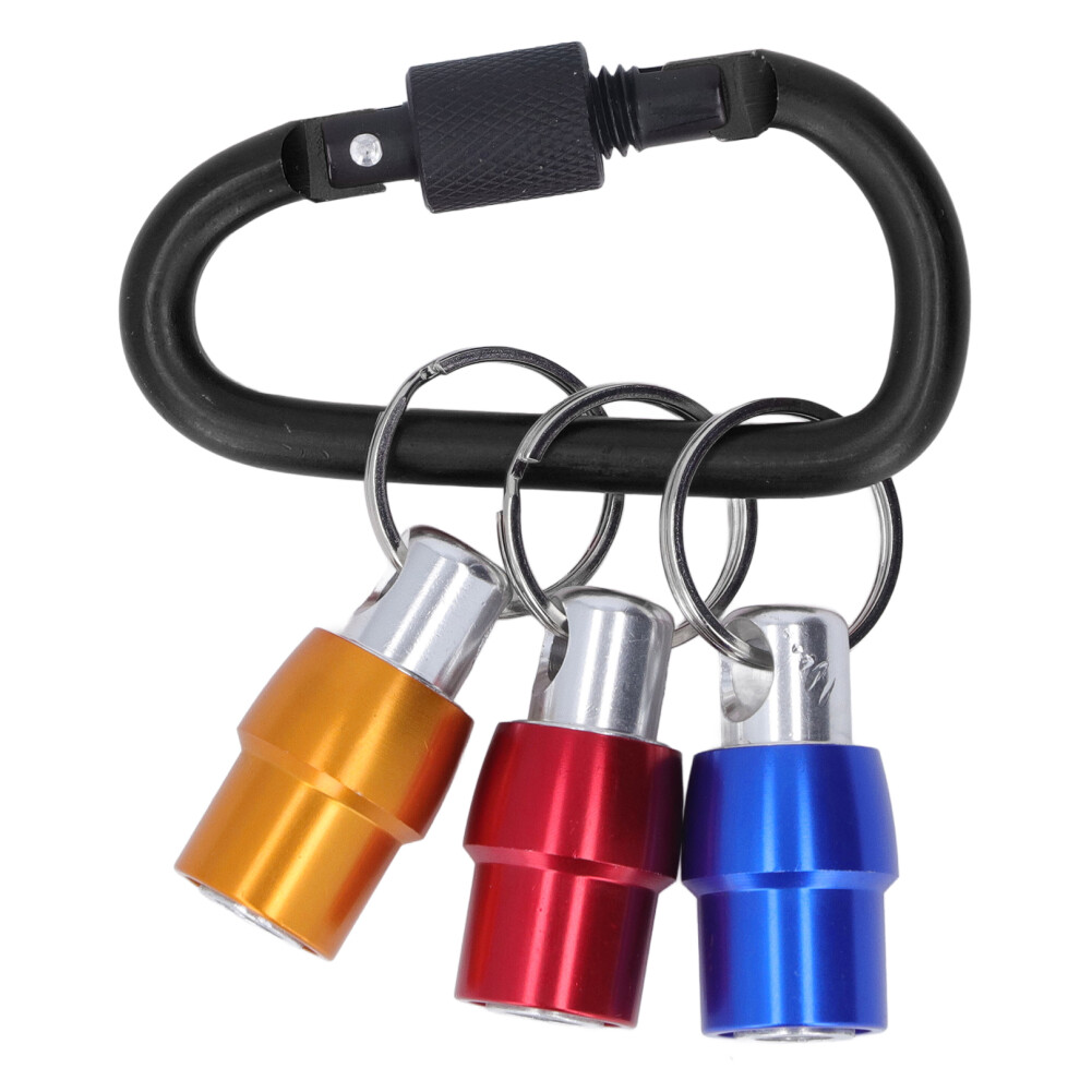 (Blue) Hex Shank Screwdriver Bit Holder 1/4In Fast Change Keychain Black 323163339504