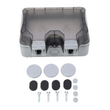 Außensteckdose IP66 wasserdicht 2-fach 15A