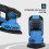 20V Cordless Random Orbit Sander Kit 10Pcs Sandpapers 2.0Ah Battery 4