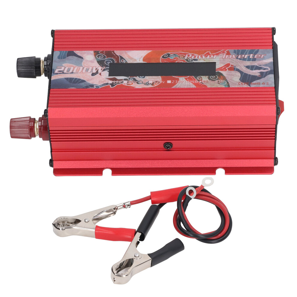 ( Dc12v(Dc11â15V)) 2000W Solar Inverter Dc24v 110V Lcd Fan Modified Sine Wave Red 323163334134