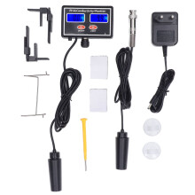 (EU Plug 230‑240V) Water Quality Tester PH EC SALT ORP TDS 24H Monitor for Aquarium Pool