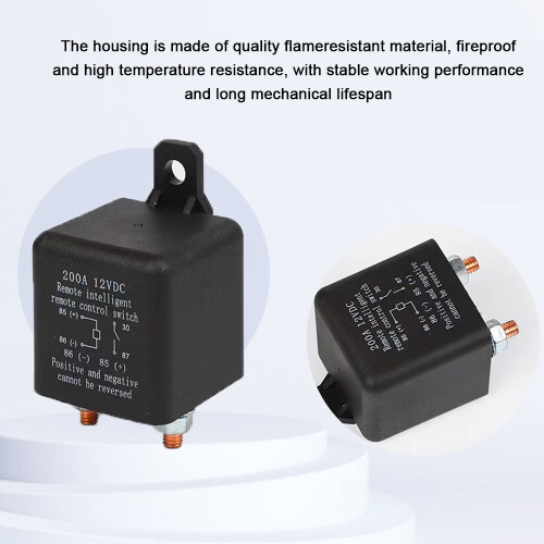 12V Car Relay 200A Dual Wireless Remote Disconnect Switch